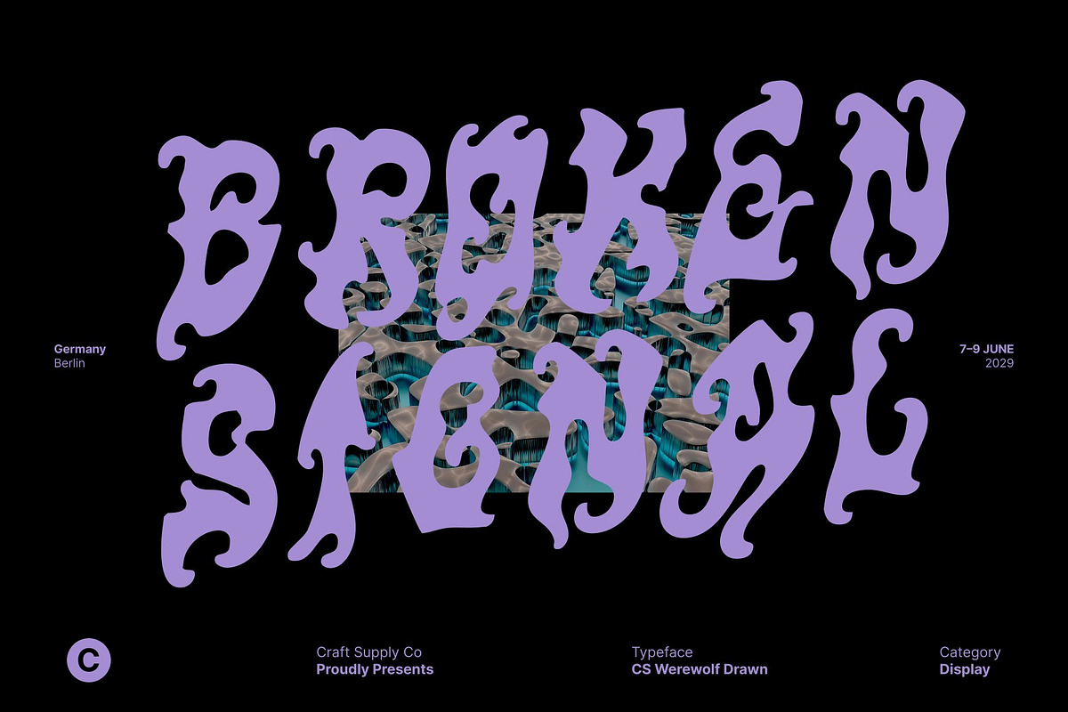 CS Werewolf Drawn, a Blackletter Font by Craft Supply Co. (Photo 3 of 8)