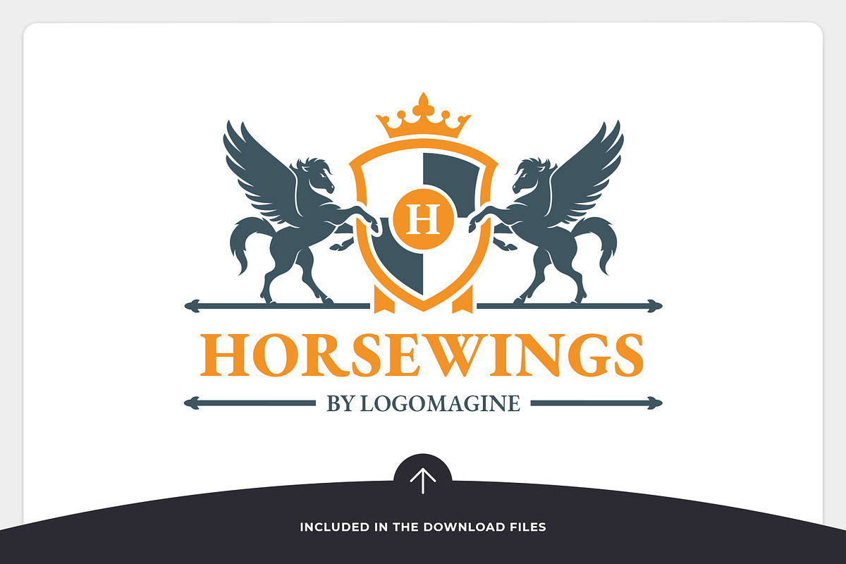 Pegasus Crest Logo Template, a Branding & Logo Template by LOGOMAGINE (Photo 9 of 13)