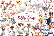 Silly Goose Sublimation Clipart, an Illustration by CreationArt (Thumbnail 1 of 5)