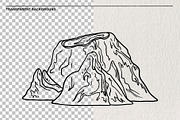 Volcanoes Erupting Set 13 PNG, an Object Illustration by LOKSKIH (Thumbnail 2 of 4)