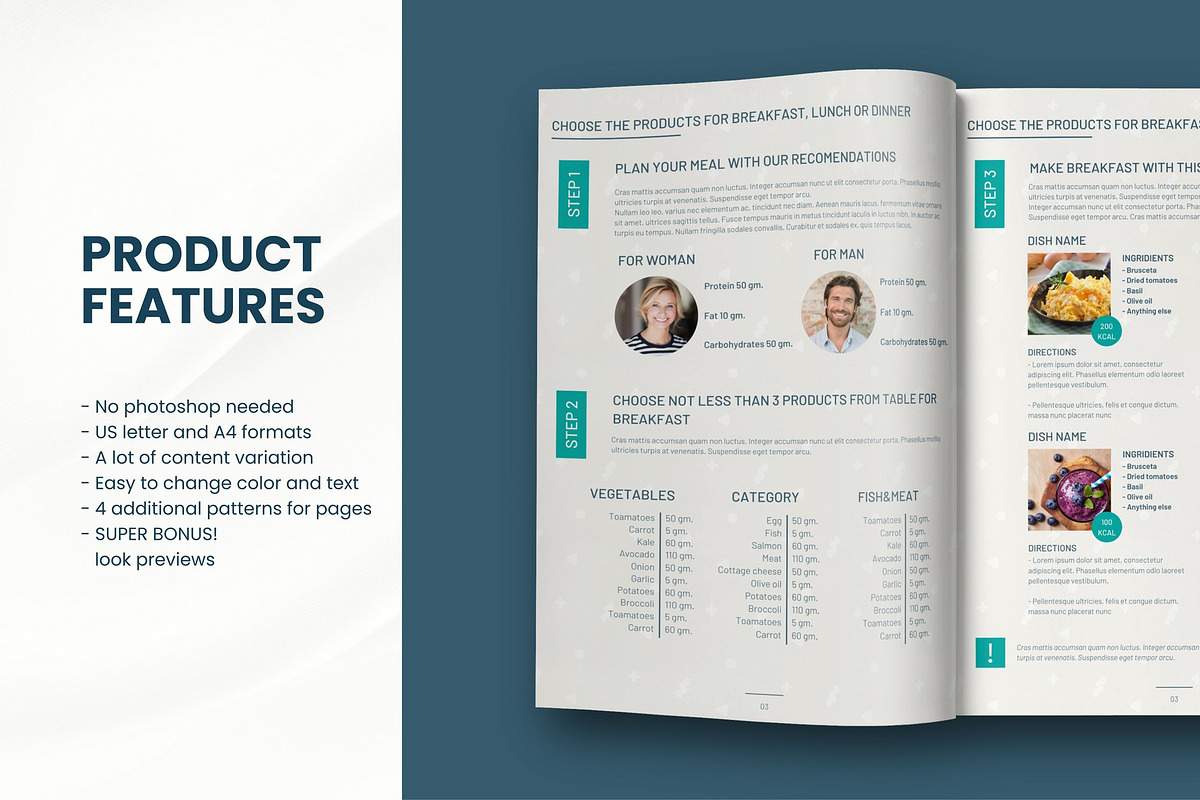 Healthy lifestyle workbook template, a Magazine Template by Handy Template (Photo 4 of 24)