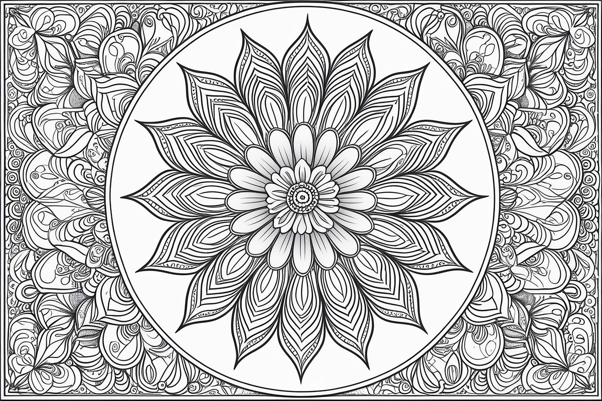 Intricate Mandala Coloring Pages Set, an Illustration by jahid234 (Photo 6 of 7)