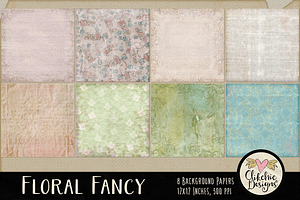 Floral Fancy Digital Paper Pack