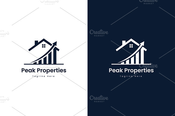 Real Estate Growth Chart Logo Design preview 2