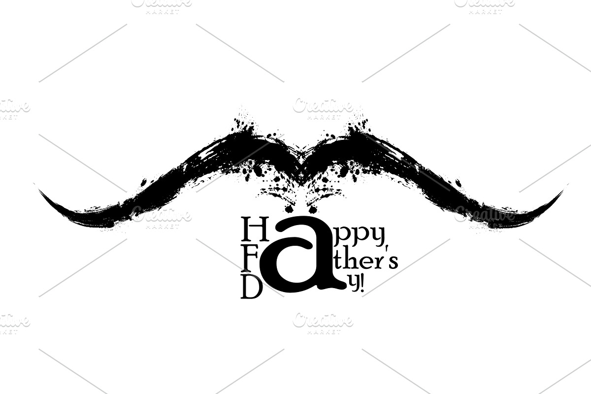 Happy Father's Day. Moustache Blob, an Illustration by Nenahliadava Design