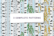 8 Birch Trees Vector Patterns, a Pattern Graphic by Anne Elster Design (Thumbnail 4 of 4)