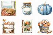 Watercolor Autumn Shore Clipart, an Illustration by OK Design (Thumbnail 2 of 5)