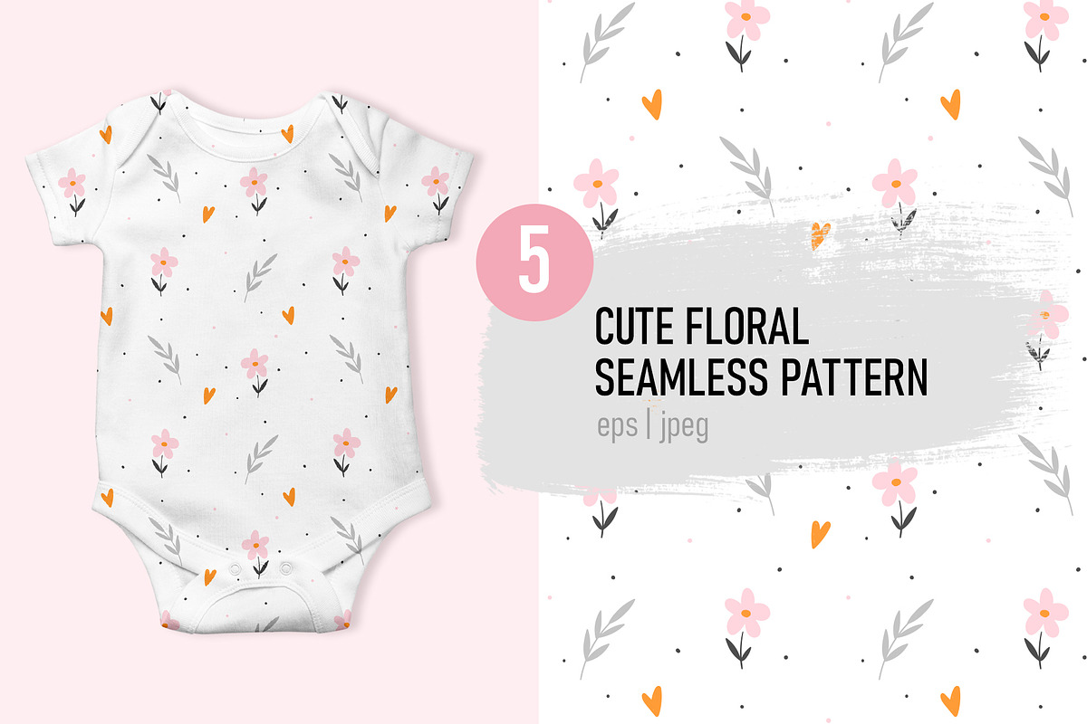Floral seamless pattern, a Pattern Graphic by hanifa_design (Photo 1 of 9)