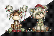 Whimsical Christmas Fluffy Animals, an Illustration by Creative Art (Thumbnail 9 of 10)