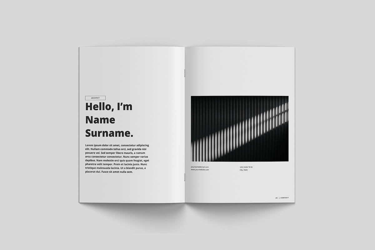 Portfolio Indesign Template, a Brochure Template by yesitisprintable (Photo 5 of 10)