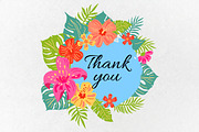 Tropical flowers and leaves, vector., an Object Graphic by VaraNa Art (Thumbnail 9 of 9)