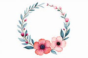 floral wreath, watercolor flowers,, a Graphic by Creativeshirt (Thumbnail 11 of 11)