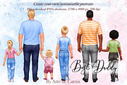 Best Daddy Clipart, Dad and Children, a Person Illustration by ArtedeCatrin (Thumbnail 1 of 11)