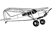 STOL bush aircraft in flight, a Transportation Illustration by LogosDen (Thumbnail 2 of 3)