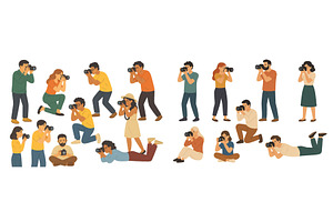 Photographers capturing moments in a, an Illustration by ZinetroN