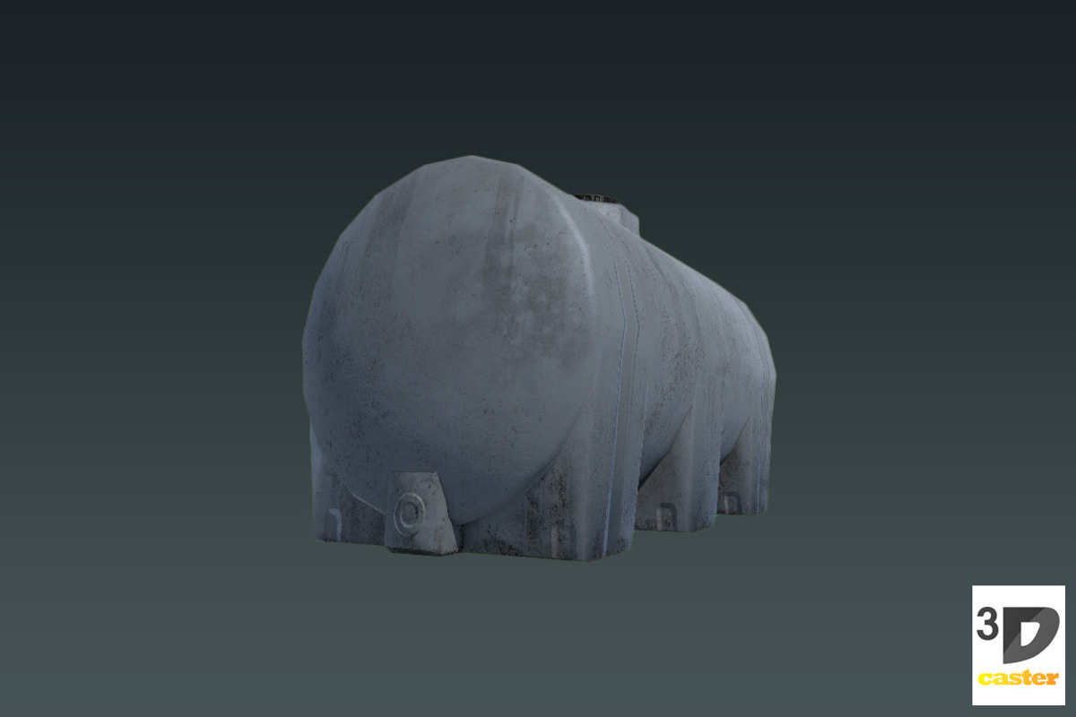 Water Tank - Big Plastic Barrel, an Object 3D Model by 3DCaster (Photo 5 of 6)