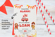 Firefighter Clipart, Transparent PNG, an Object Graphic by EllyandLima (Thumbnail 10 of 10)