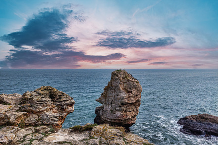 Breaking waves on the rocky coast of, a Nature Photo by verkelis