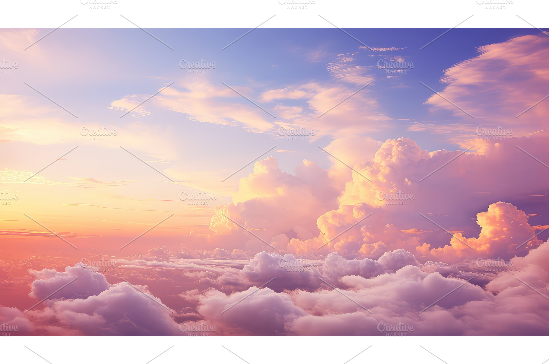 blue cumulus sky background ai, a Nature Photo by pikepicture