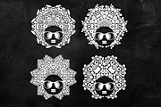 Monochrome female afro faces, a Person Illustration by eka panova (Thumbnail 4 of 5)