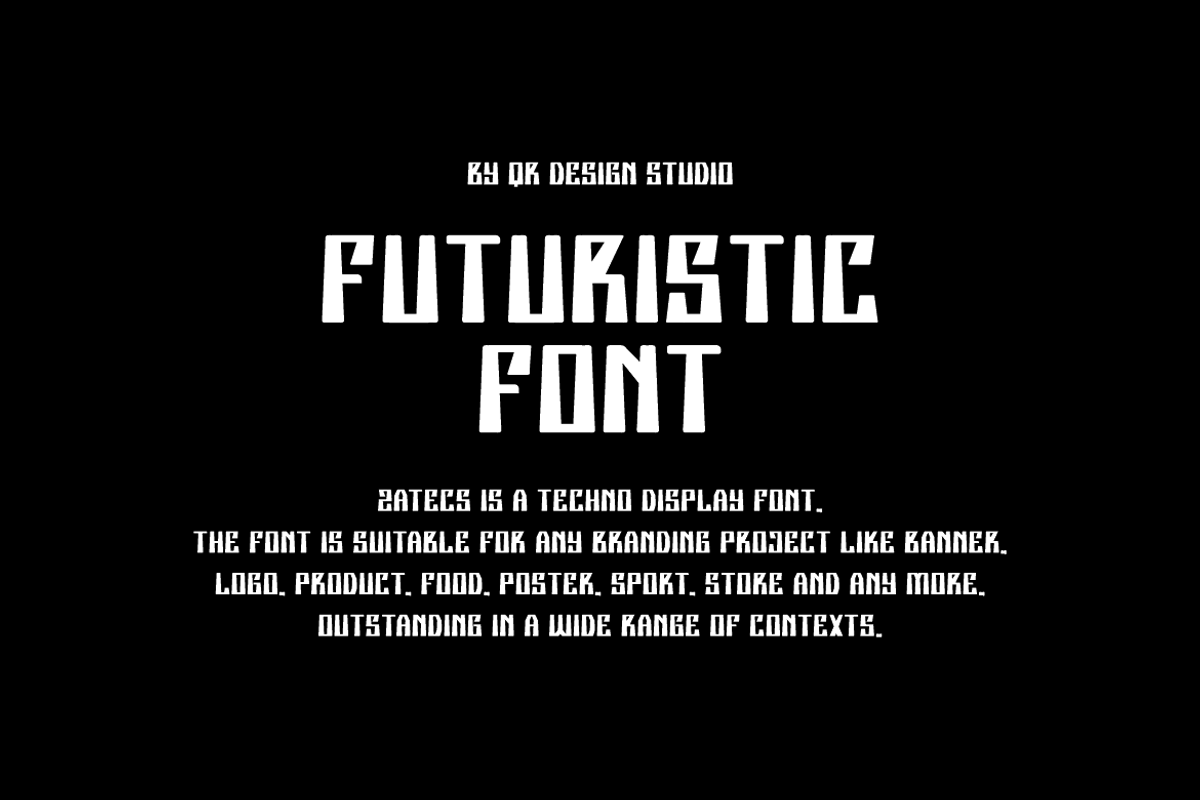 Zatecs - Futuristic & Tech Font, a Sans Serif Font by QR Design Studio (Photo 4 of 7)
