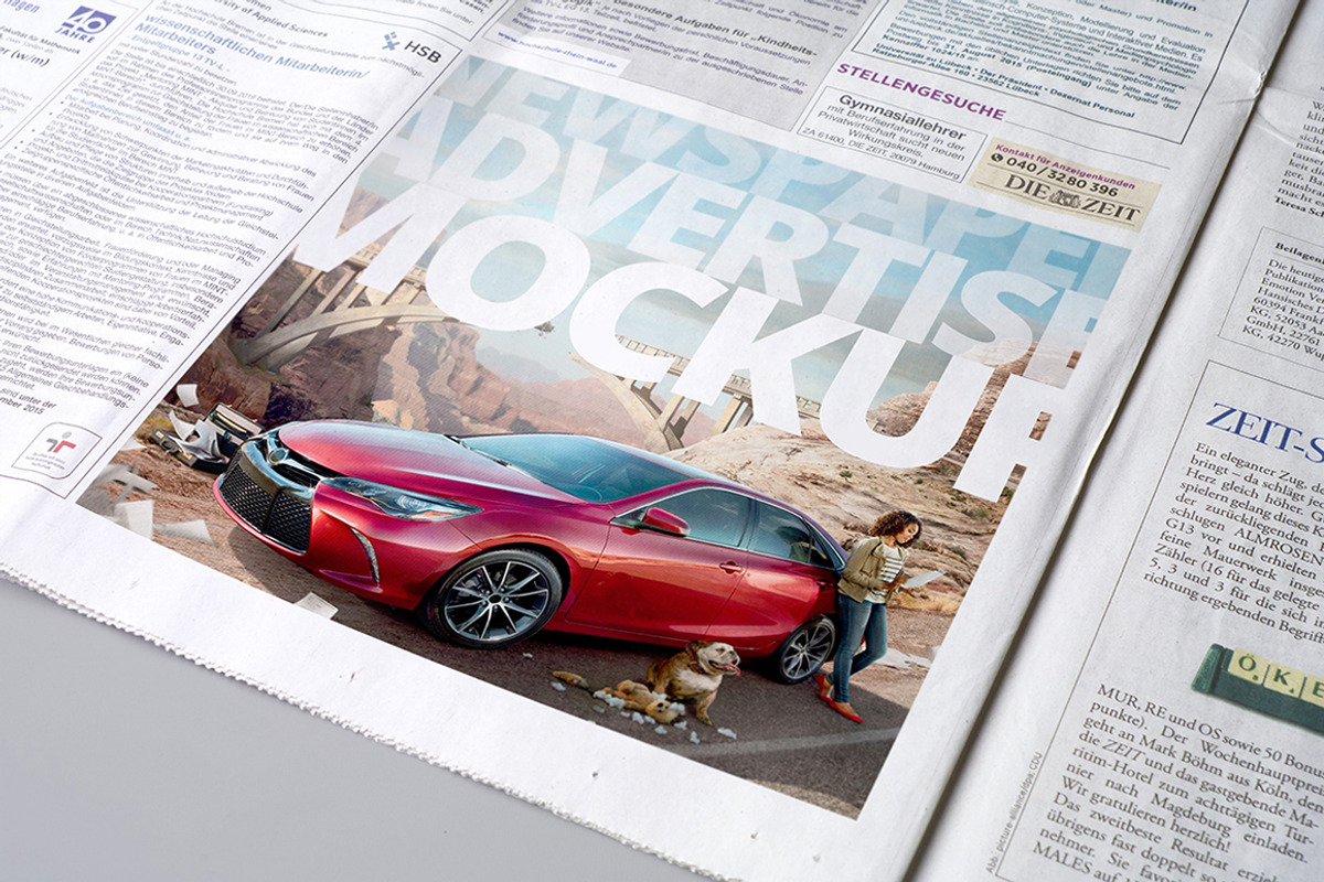 Newspaper Advertise Mockup v3, a Print Template by 2dsight (Photo 6 of 10)
