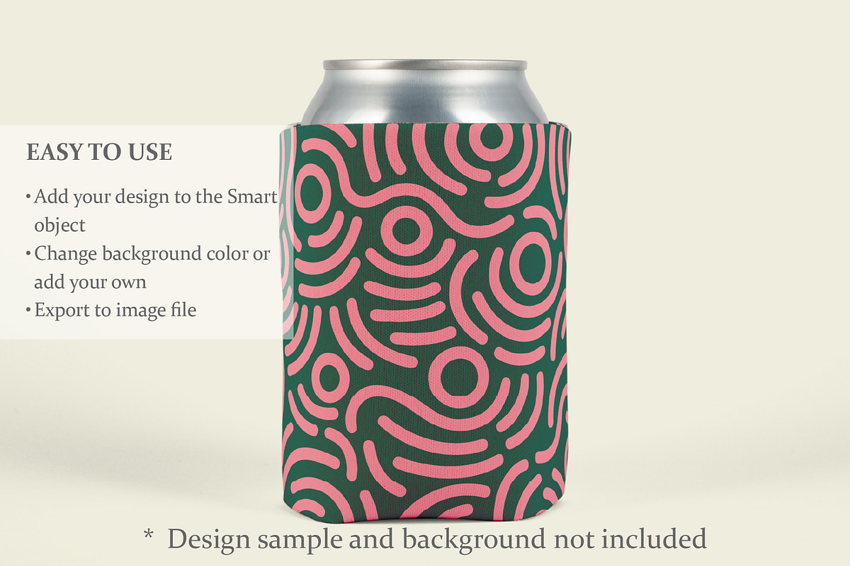 Can Cooler, Sleeve Mockup. PSD file, a Cups & Container Mockup by MockupsBox (Photo 2 of 5)