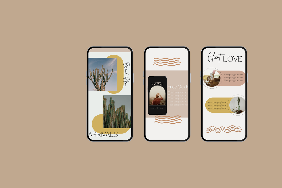 Aesthetic Instagram Templates, a Social Media Template by Wild Wander Collective (Photo 4 of 8)