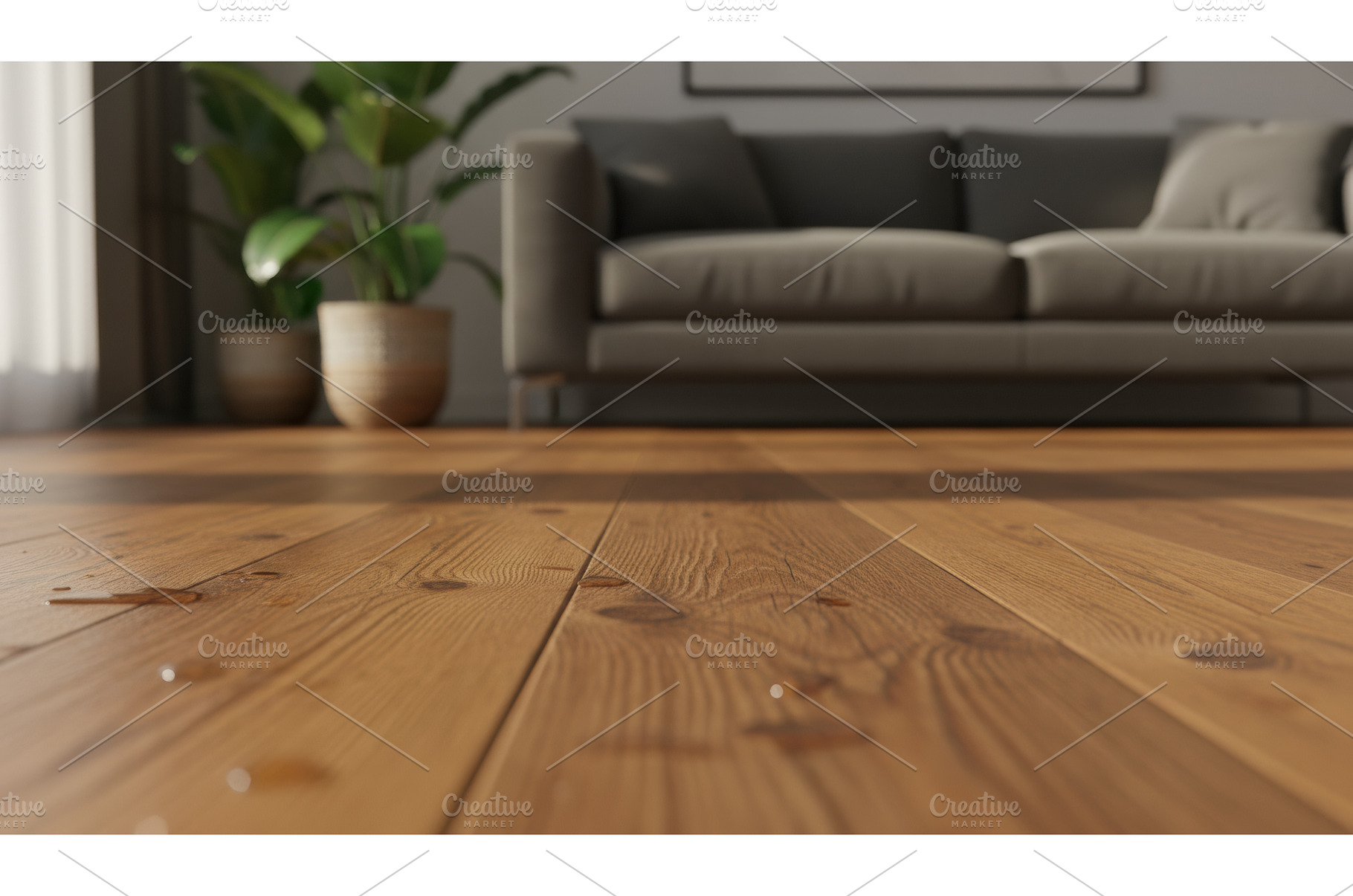 Sunlit living room with oak wood, a Background Photo by Igor Tichonow