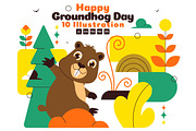 10 Happy Groundhog Day Illustration, an Animal Illustration by denayunebgt (Thumbnail 1 of 4)
