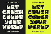 GF Knock - Cracked Display Font, a Handwritten Font by GroovyFontCo (Thumbnail 3 of 7)