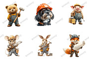 Labor Day Animal Clipart, an Illustration by designcity5 (Thumbnail 2 of 5)