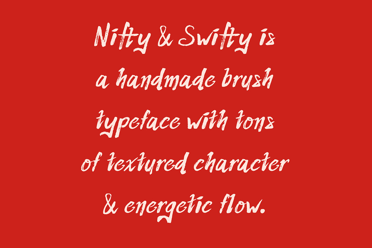 Nifty & Swifty - brush font, a Handwritten Font by Font Infusions (Photo 2 of 12)
