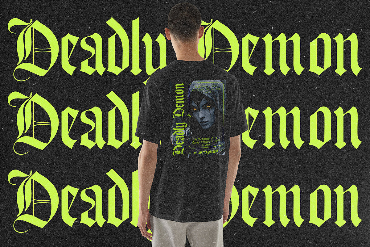 Bageshron Blackletter Font Family, a Blackletter Font by Enxyclo Studio (Photo 7 of 27)