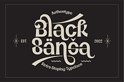 Black Sansa - Retro Display Font, a Font by AuthenType (Thumbnail 1 of 12)