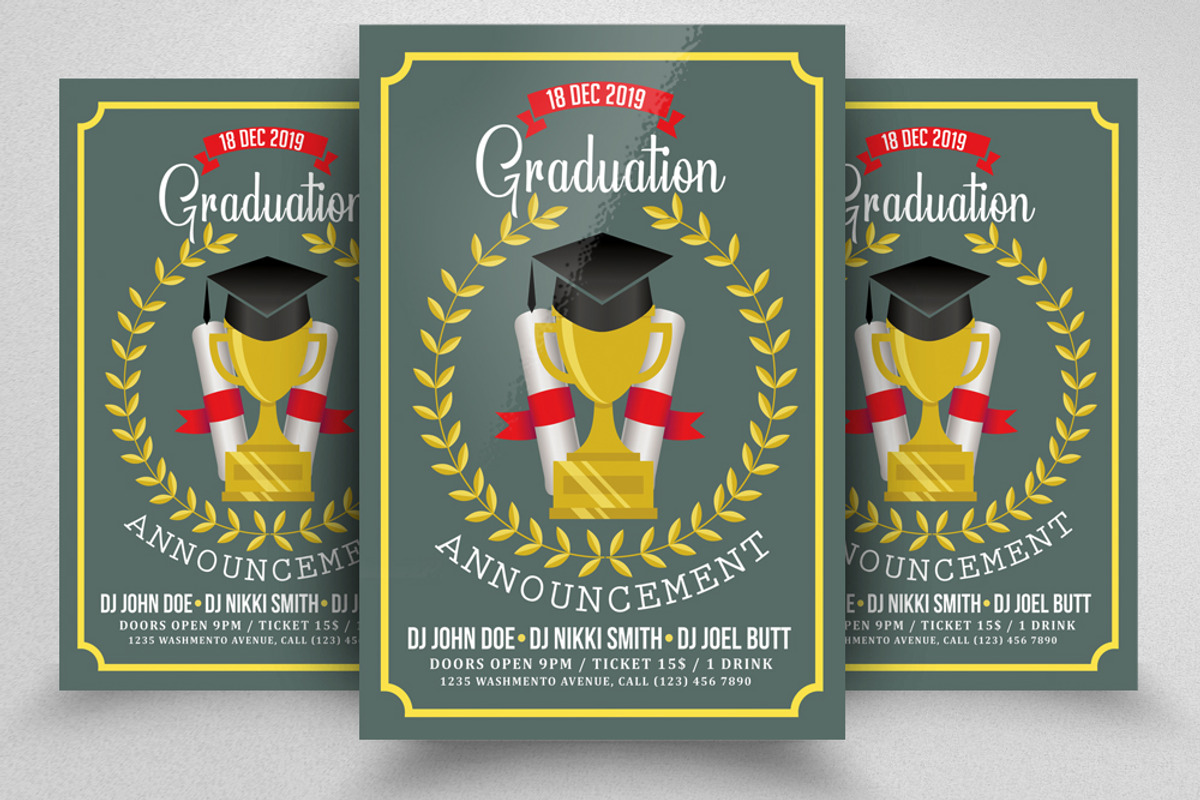 Graduation Flyer Template, a Flyer Template by Business Flyers (Photo 1 of 2)