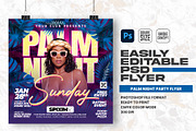 Palm Night Party Flyer Design, a Flyer Template by Shajib Shikder (Thumbnail 1 of 2)