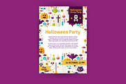 Halloween Party Vector Flat Banners, a Flyer Template by Anna_leni (Thumbnail 5 of 6)
