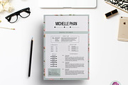 Elegant , floral CV template, a Resume Template by Chic templates (Thumbnail 1 of 4)