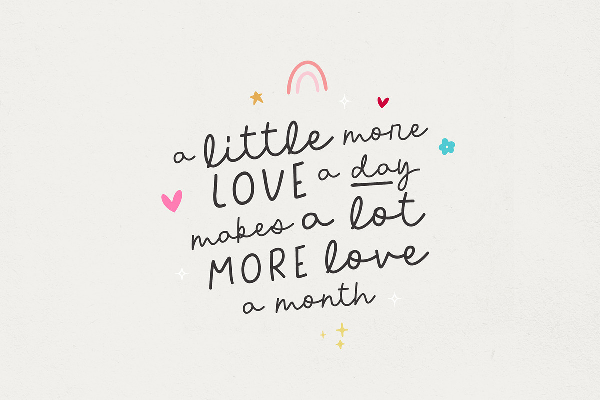 Script Font Duo A little of Love, a Script Font by pixelcolours (Photo 2 of 10)