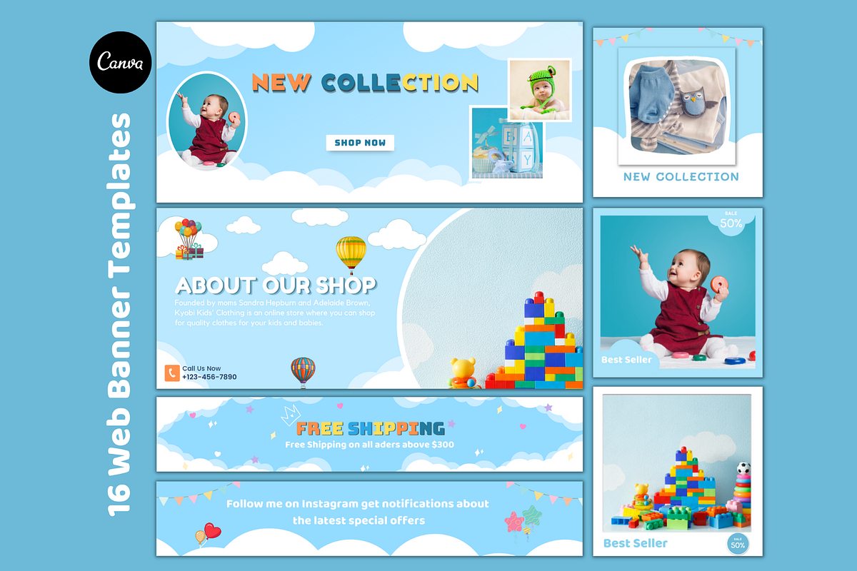 Shopify Store Banner Template Kids, an UI Kit Template by Meoww_Design (Photo 1 of 7)