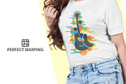 Female t-shirt Mockup-V-2-001, a Shirt Mockup by designvillage (Thumbnail 4 of 9)
