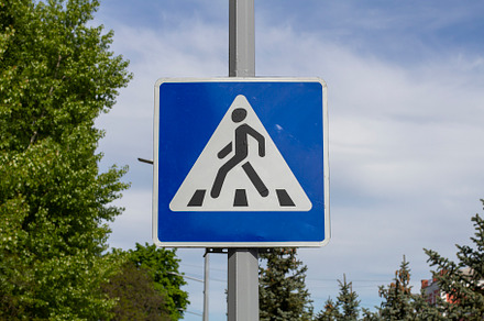 pedestrian crossing sign, a Photo by Anno Urbis