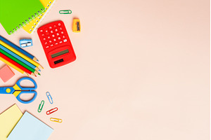 School supplies on colored, a School & Education Photo by Nadia-nb