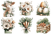 Watercolor Easter Clipart Bundle, an Illustration by DreamCafeArt (Thumbnail 2 of 6)
