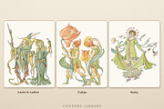 Vintage Flower Fairy Illustrations, a Decorative Illustration by Century Library (Thumbnail 2 of 10)