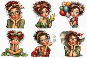 Whimsical Summer Girl Clipart, an Illustration by Craft Nest (Thumbnail 3 of 12)