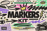 Markers Kit, an Object Graphic by Indieground Design Inc. (Thumbnail 1 of 16)