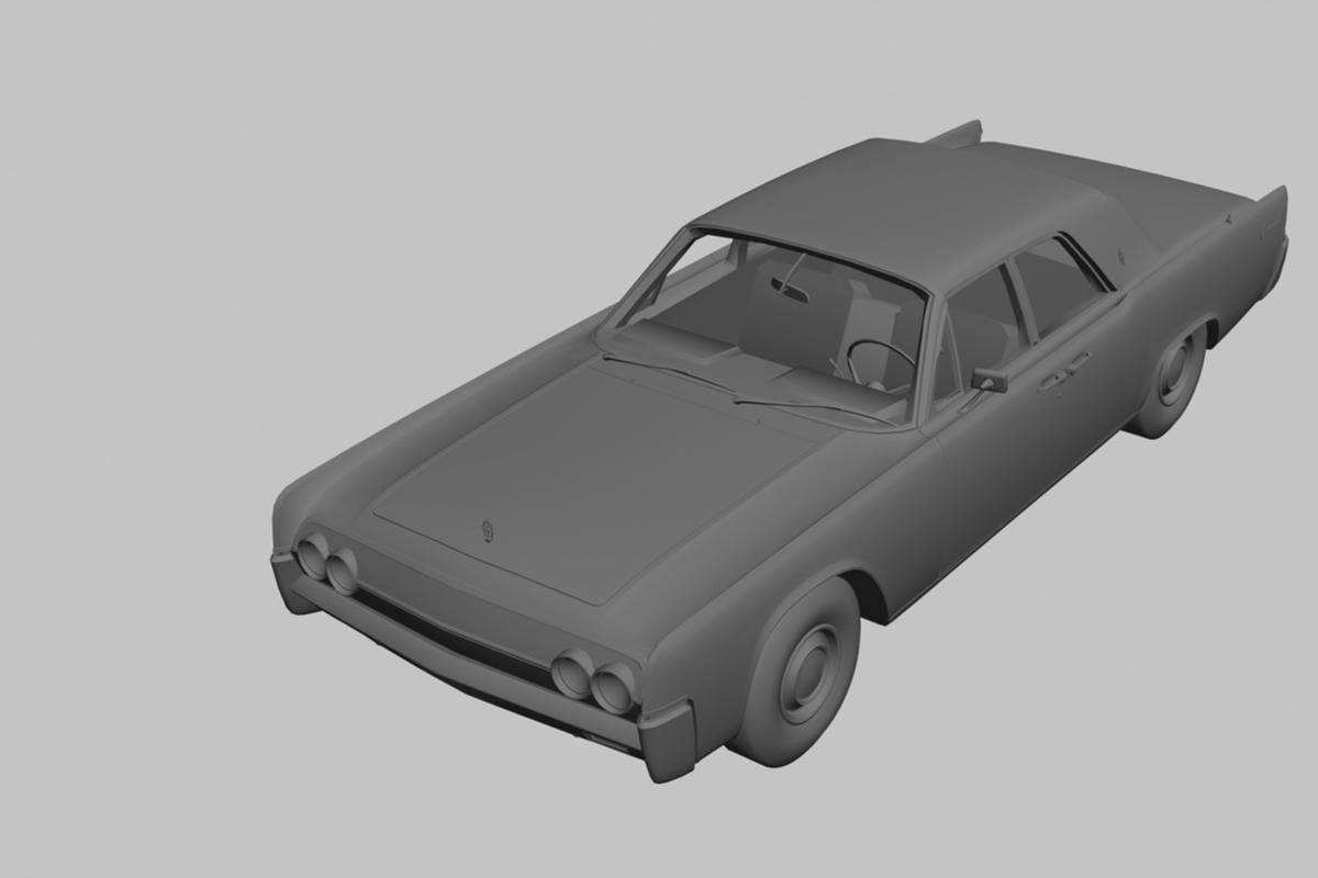 1962 Lincoln Continental, a Cars & Vehicle 3D Model by valtriiu (Photo 9 of 12)