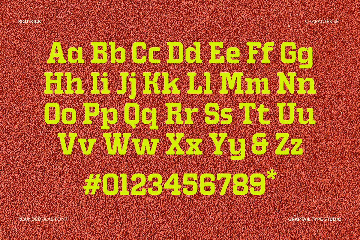 Riot Kick - Rounded Slab Font, a Slab Serif Font by Graptail (Photo 9 of 10)